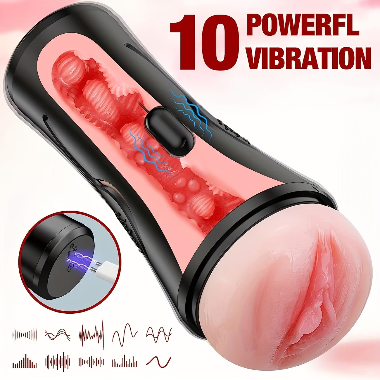 10 Speed vibrating fleshlight.